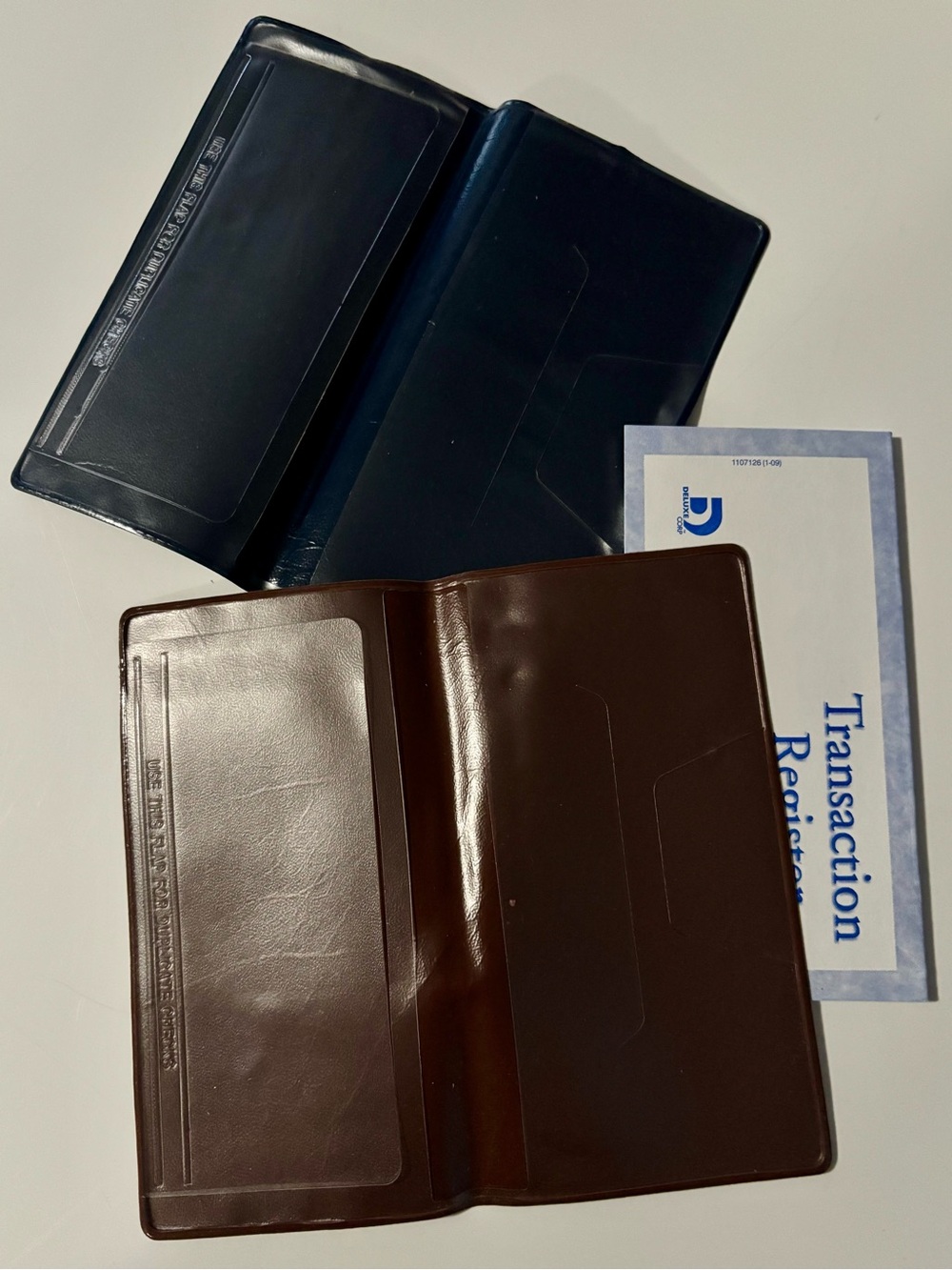 NEW 2 Checkbook covers & one Transaction Register